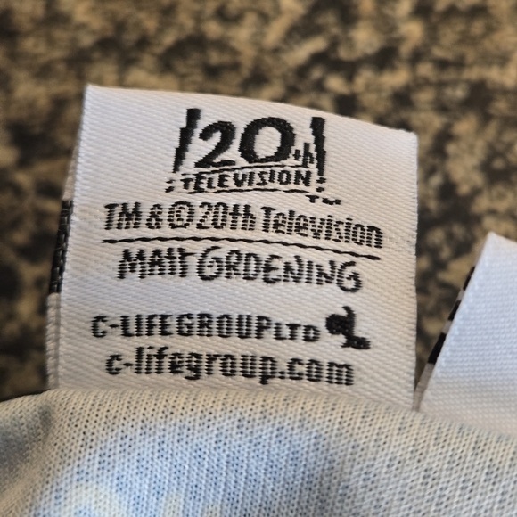 The Simpsons 20th Television Vibrant Blue Long Sleeve Jersey Shirt Men's size S - Picture 12 of 16